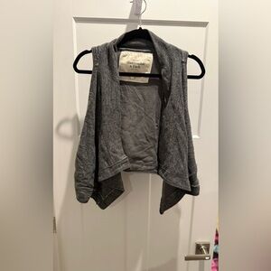 Abercrombie & Fitch Charcoal Open Cardigan